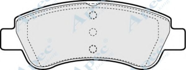 Комплект тормозных колодок, дисковый тормоз APEC braking PAD1216