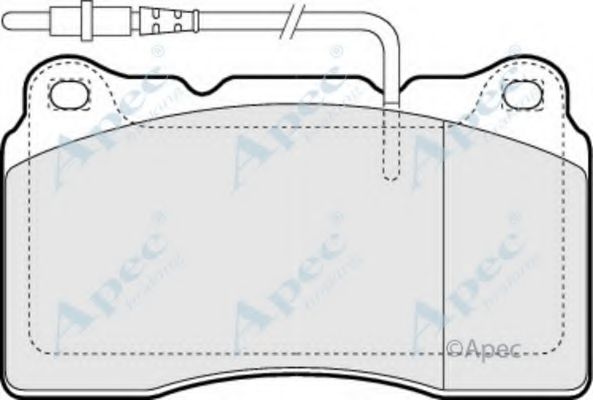 Комплект тормозных колодок, дисковый тормоз APEC braking PAD1241