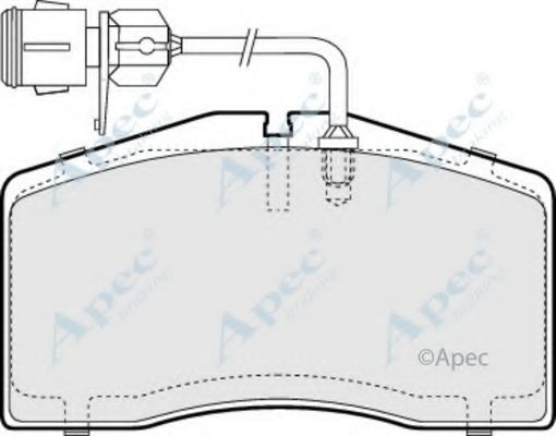 Комплект тормозных колодок, дисковый тормоз APEC braking PAD1296