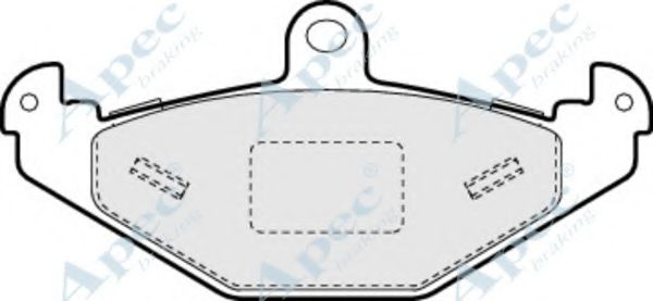 Комплект тормозных колодок, дисковый тормоз APEC braking PAD1357