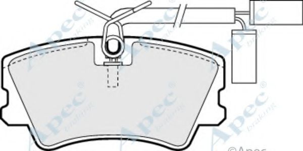 Комплект тормозных колодок, дисковый тормоз APEC braking PAD635