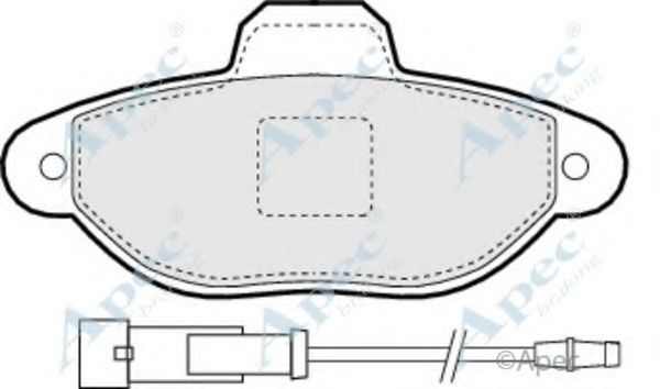 Комплект тормозных колодок, дисковый тормоз APEC braking PAD812