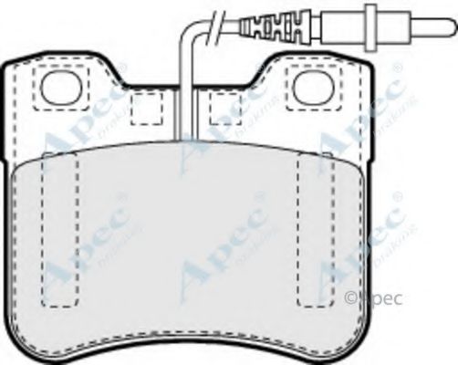 Комплект тормозных колодок, дисковый тормоз APEC braking PAD715