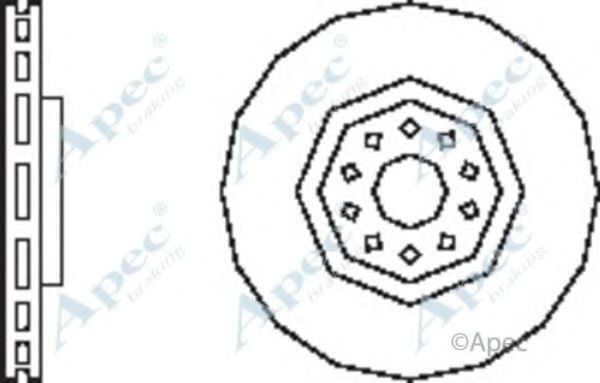 Тормозной диск APEC braking DSK2552