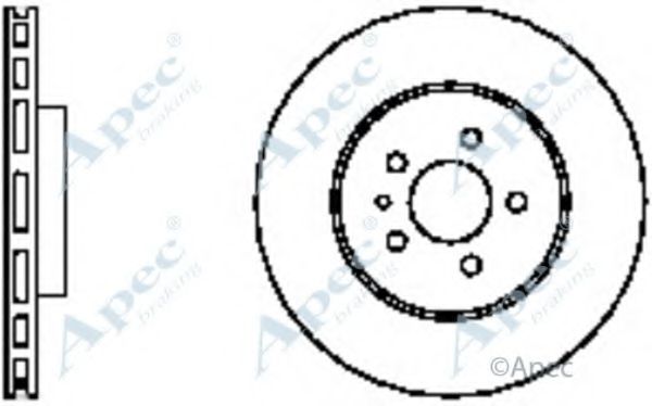 Тормозной диск APEC braking DSK788