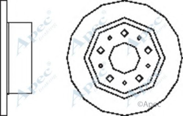 Тормозной диск APEC braking DSK2484