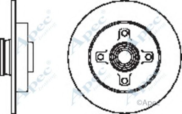 Тормозной диск APEC braking DSK2553