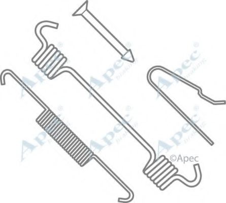 Комплектующие, тормозная колодка APEC braking KIT990