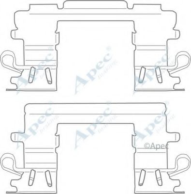 Комплектующие, тормозные колодки APEC braking KIT1135