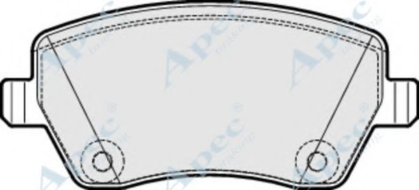 Комплект тормозных колодок, дисковый тормоз APEC braking PAD1983