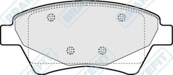 Комплект тормозных колодок, дисковый тормоз APEC braking PD3130