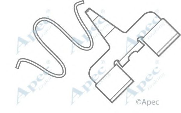 Комплектующие, тормозные колодки APEC braking KIT324