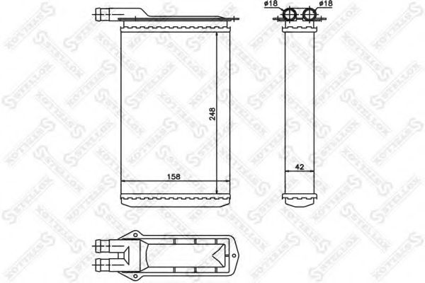 Теплообменник, отопление салона STELLOX 10-35126-SX