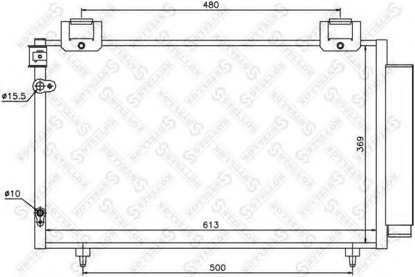 Конденсатор, кондиционер STELLOX 10-45038-SX