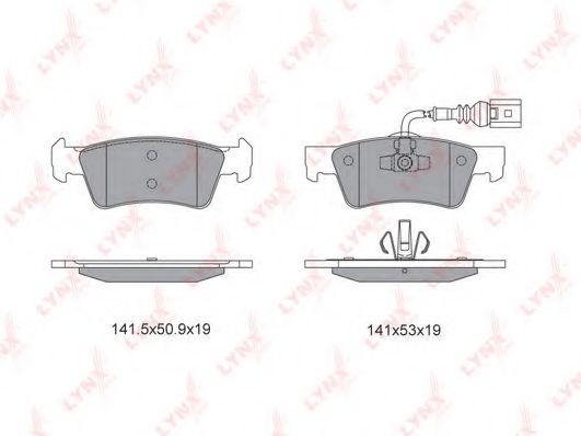 Комплект тормозных колодок, дисковый тормоз LYNXauto BD-8039