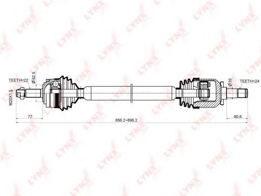 Приводной вал LYNXauto CD-4604