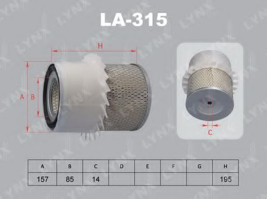 Воздушный фильтр LYNXauto LA-315