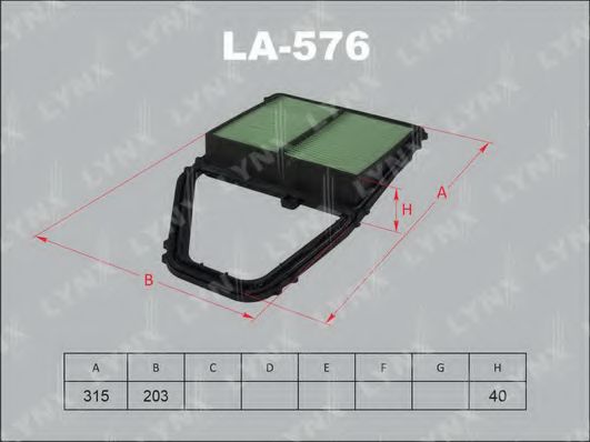 Воздушный фильтр LYNXauto LA-576