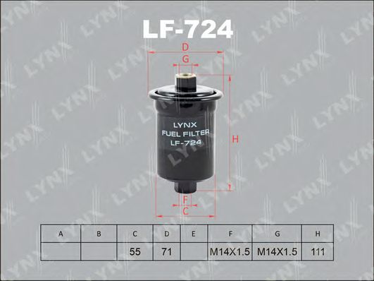 Топливный фильтр LYNXauto LF-724