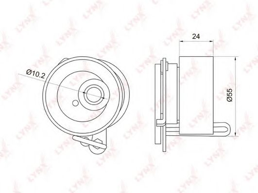 Натяжной ролик, ремень ГРМ LYNXauto PB-1019