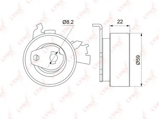 Натяжной ролик, ремень ГРМ LYNXauto PB-1142