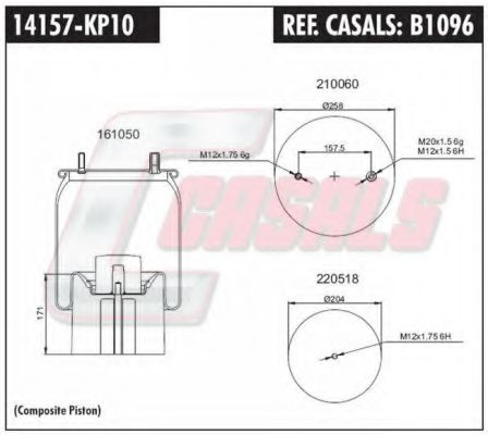 Кожух пневматической рессоры CASALS B1096