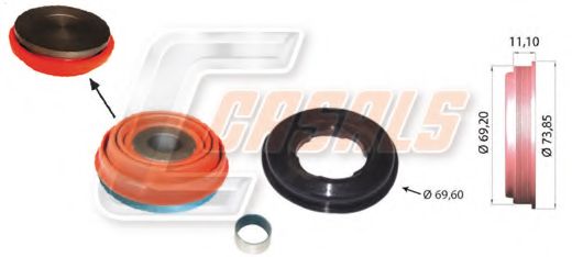 Ремкомплект, тормозной суппорт CASALS MD1002