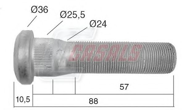 Болт крепления колеса CASALS 21529