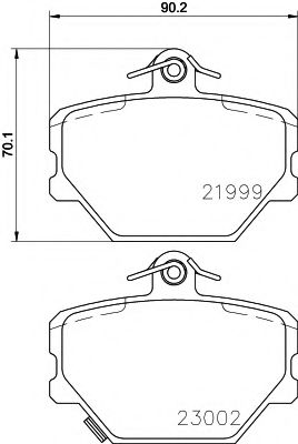 Комплект тормозных колодок, дисковый тормоз HELLA PAGID 8DB 355 008-721