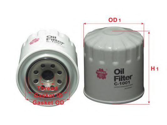 Масляный фильтр SAKURA  Automotive C-1001
