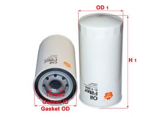 Масляный фильтр SAKURA  Automotive C1306