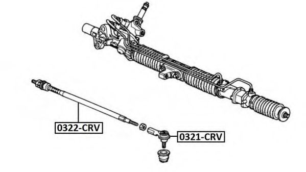 Наконечник поперечной рулевой тяги ASVA 0321-CRV