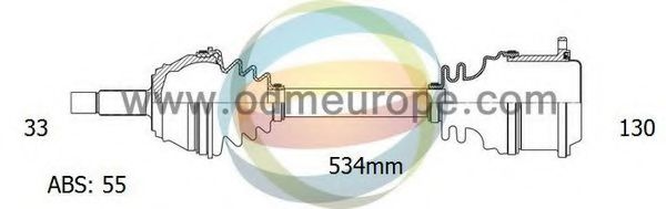 Приводной вал ODM-MULTIPARTS 18-003011