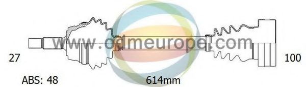 Приводной вал ODM-MULTIPARTS 18-343021