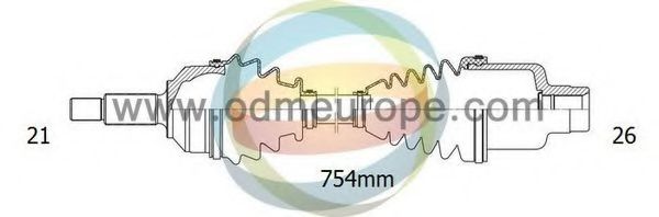 Приводной вал ODM-MULTIPARTS 18-162620