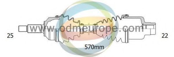Приводной вал ODM-MULTIPARTS 18-302230