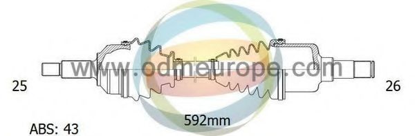 Приводной вал ODM-MULTIPARTS 18-151181