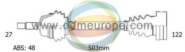 Приводной вал ODM-MULTIPARTS 18-143011