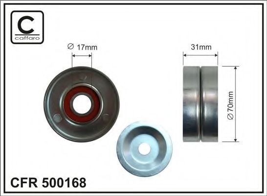 Натяжной ролик, поликлиновой  ремень CAFFARO 500168
