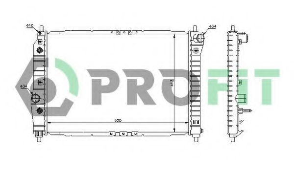 Радиатор, охлаждение двигателя PROFIT PR 1703A3