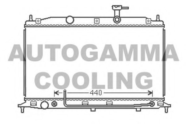 Радиатор, охлаждение двигателя AUTOGAMMA 105919