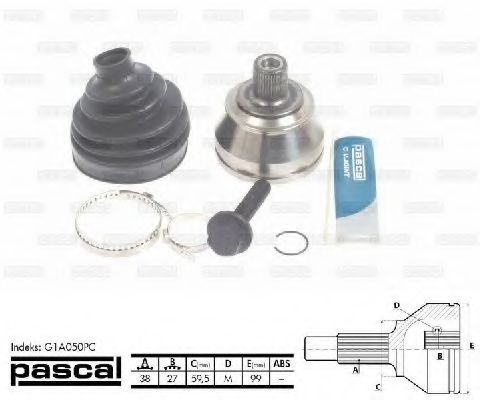 Шарнирный комплект, приводной вал PASCAL G1A050PC