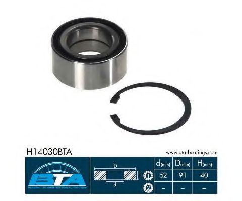 Комплект подшипника ступицы колеса BTA H14030BTA