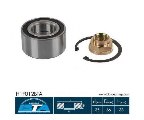 Комплект подшипника ступицы колеса BTA H1F012BTA