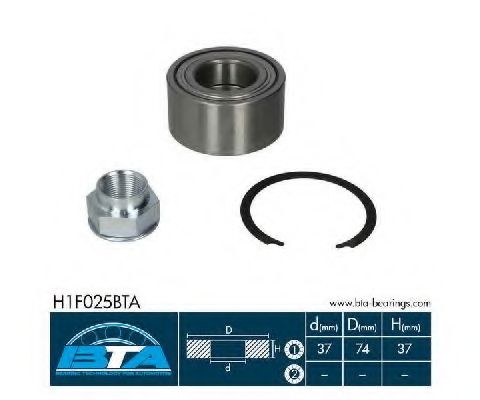 Комплект подшипника ступицы колеса BTA H1F025BTA