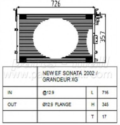 Конденсатор, кондиционер PARTS-MALL PXNCA-069