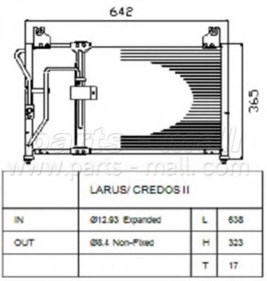 Конденсатор, кондиционер PARTS-MALL PXNCB-033