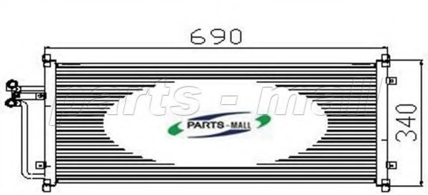 Конденсатор, кондиционер PARTS-MALL PXNCP-003