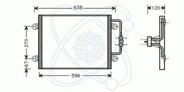 Конденсатор, кондиционер ELECTRO AUTO 30R0008