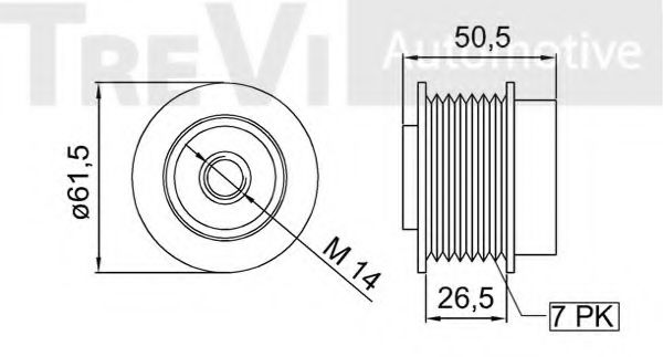 Механизм свободного хода генератора BERTOLOTTI 106139
